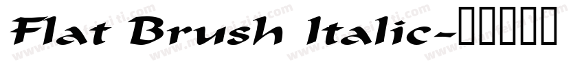 Flat Brush Italic字体转换
